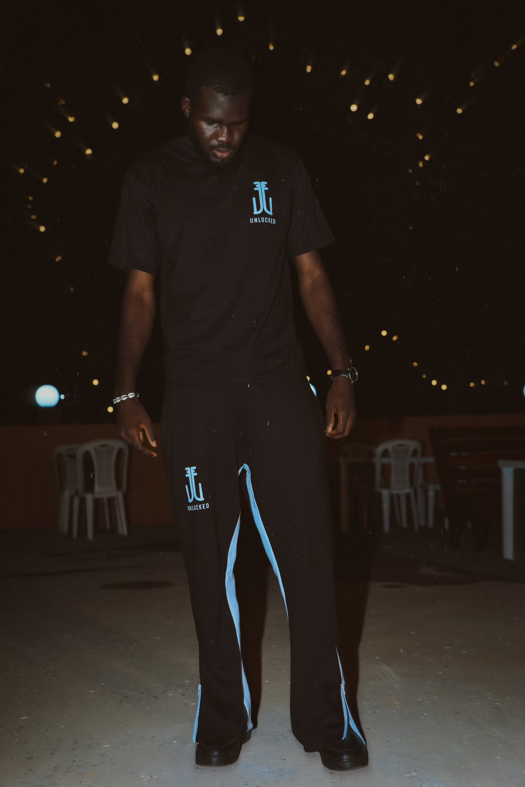 Black Mummy Set Oversized and Flared Jogger