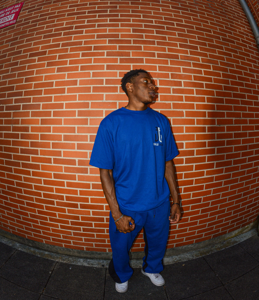 Blue Unlocked Set Oversized and Flared Jogger