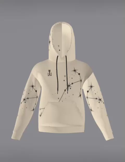 SCORPIO cream hoodie ( Customizable on demand)