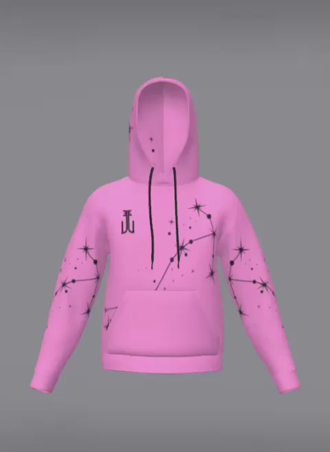 SCORPIO pink hoodie ( Customizable on demand)